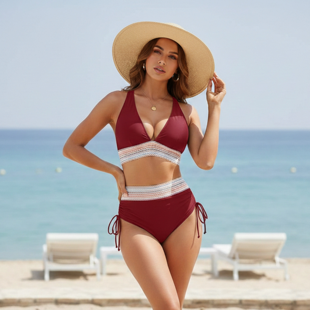 Dámské bikiny - Vysoký pas, kontrola bříška