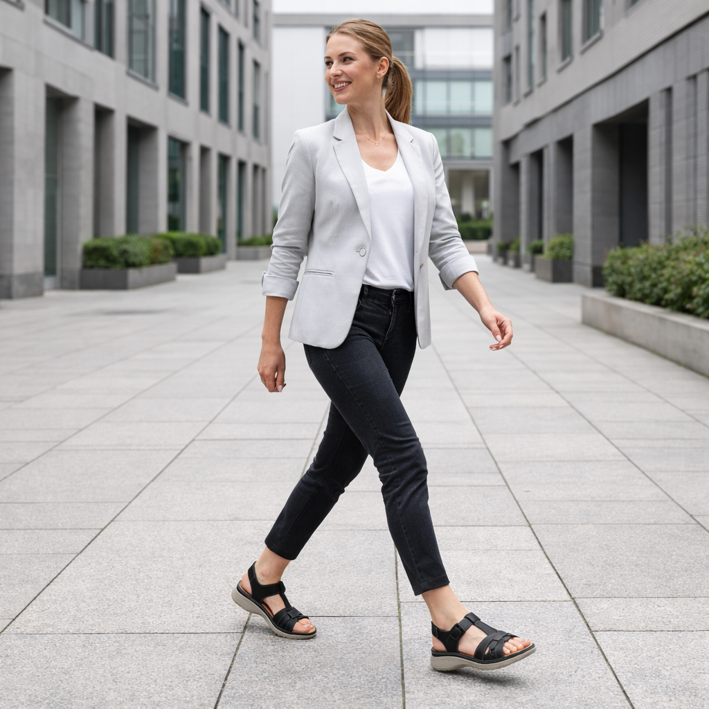 Dámské prodyšné ortopedické sandály - podpora klenby