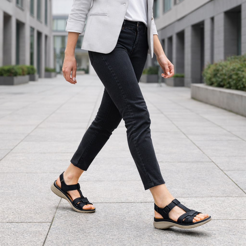 Dámské prodyšné ortopedické sandály - podpora klenby