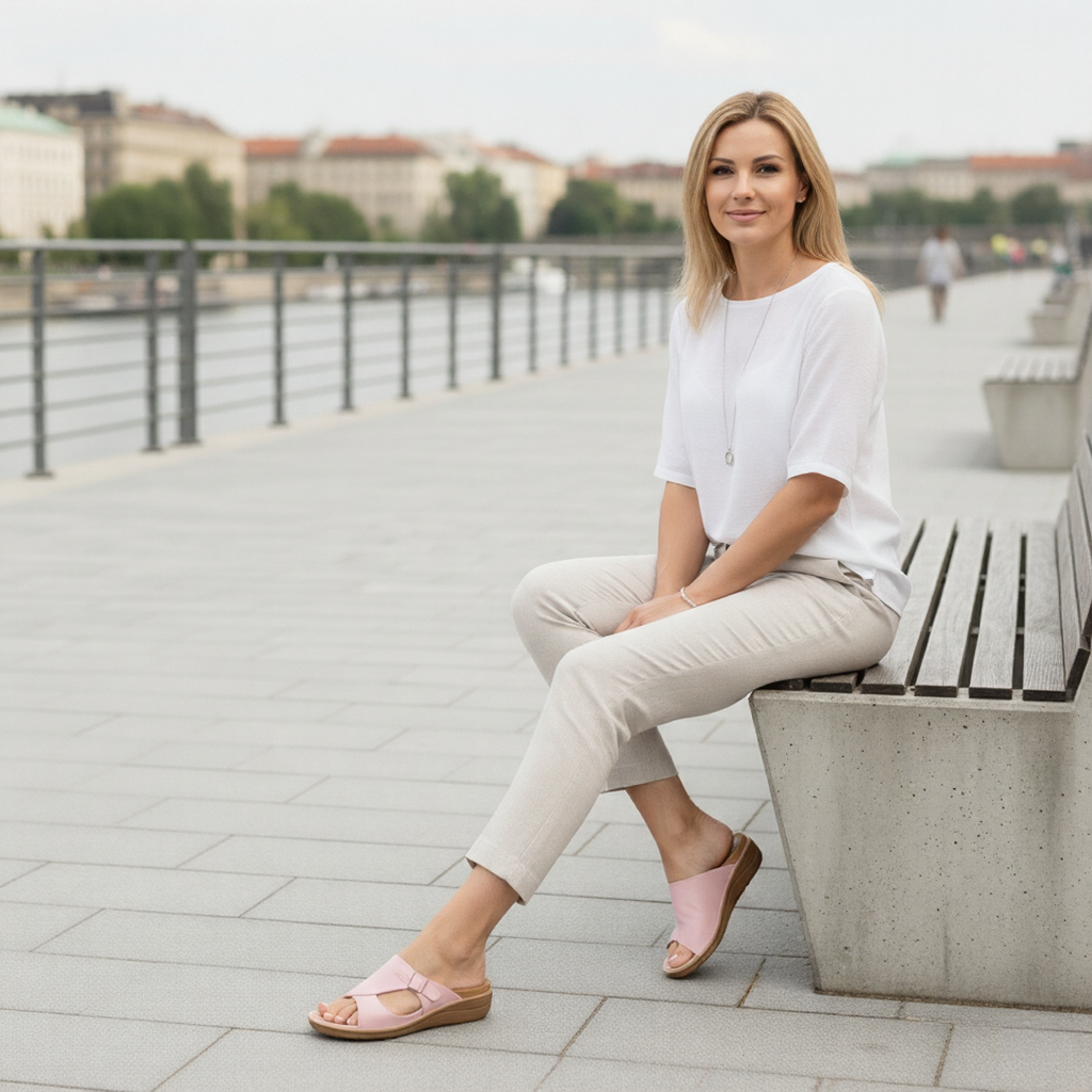 Ortopedické kožené sandály - Anatomická opora - Mfudin