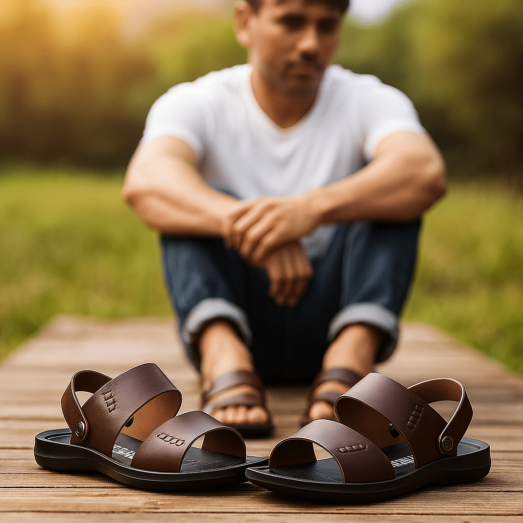 Christo - Slip-On letní sandály - Napodobenina kůže